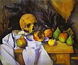 Paul Cezanne Still Life with a Skull painting